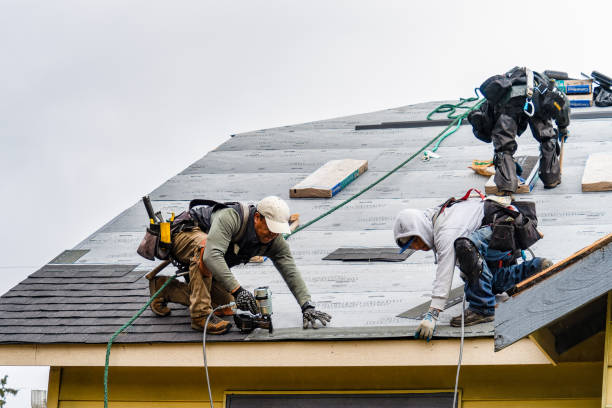 Professional Roofing technician working in Rockland, ID